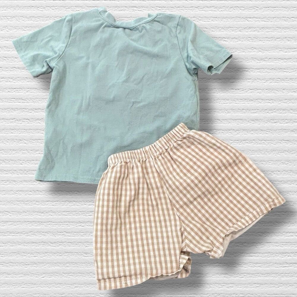 Puppy Dog Golden Retriever Goldendoodle Poodle Embroidery Plaid Set Size 3 Play - Picture 5 of 5